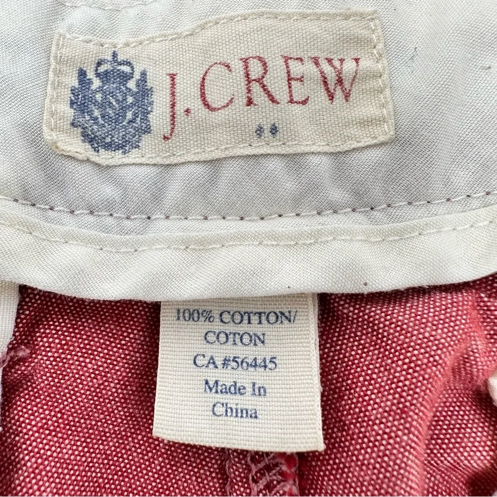 J. Crew Shorts Chambray Cotton Red Size 32 Waist